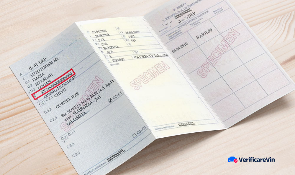 Verificare serie sasiu talon